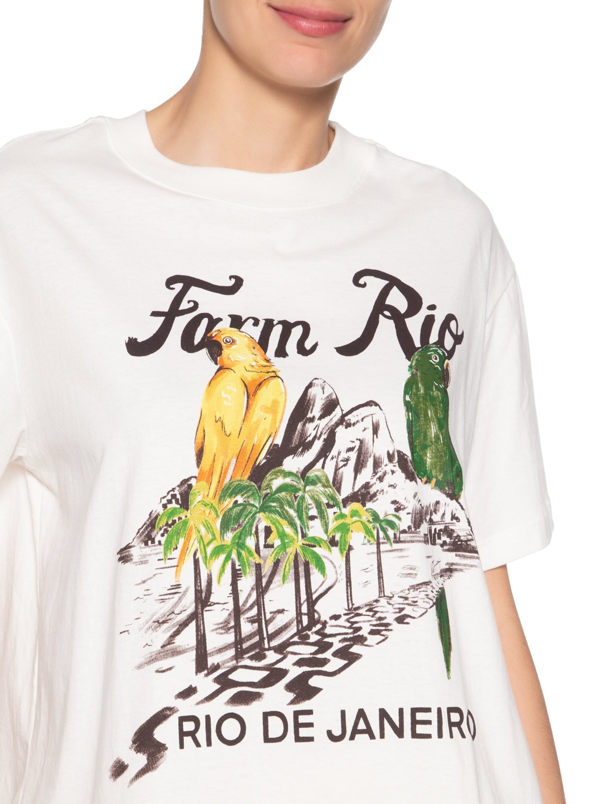 Camiseta Feminina Média Dois Irmãos Branco Farm