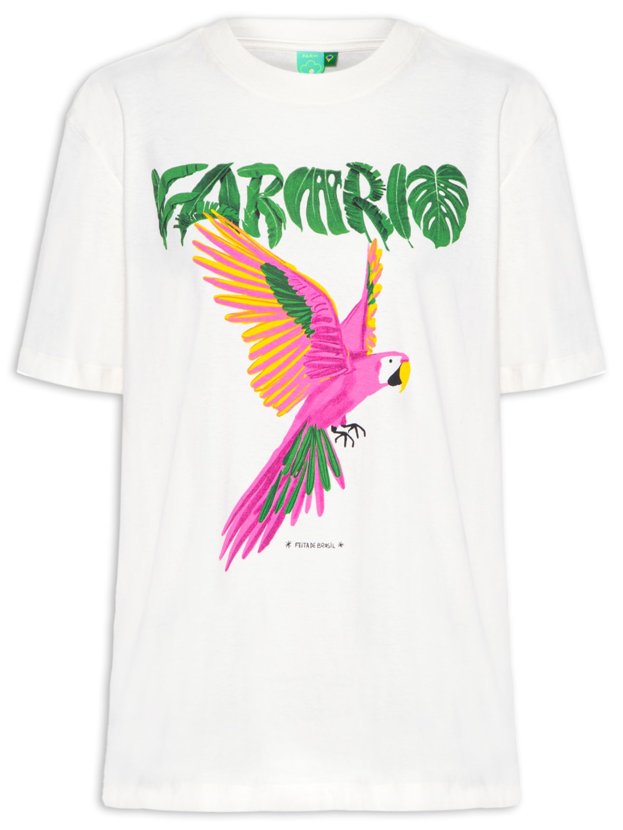 Camiseta Feminina Media Farmrio - Branco