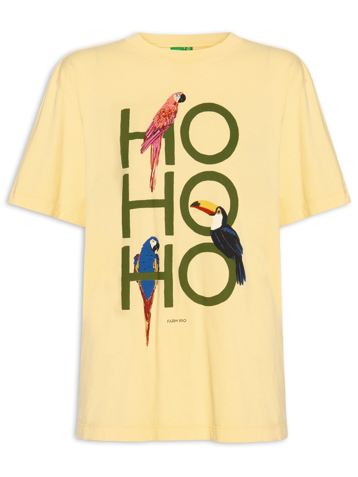 Camiseta Feminina Média Hohoho - Amarelo