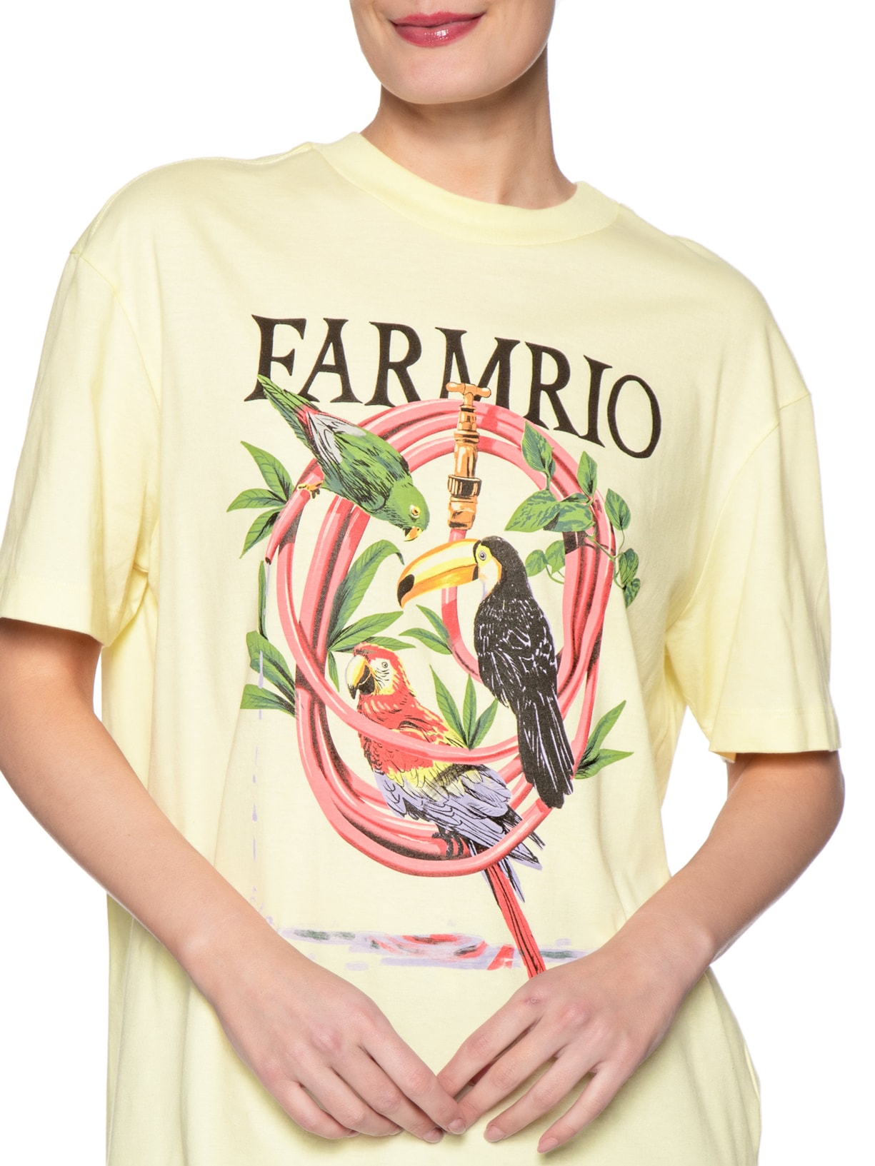 Camiseta Feminina Média Mangueira – Amarelo Farm