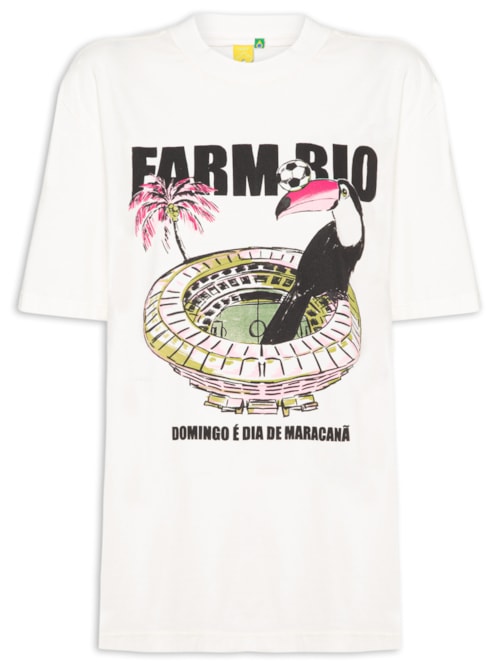 Camiseta Feminina Média Maracanã - Off White