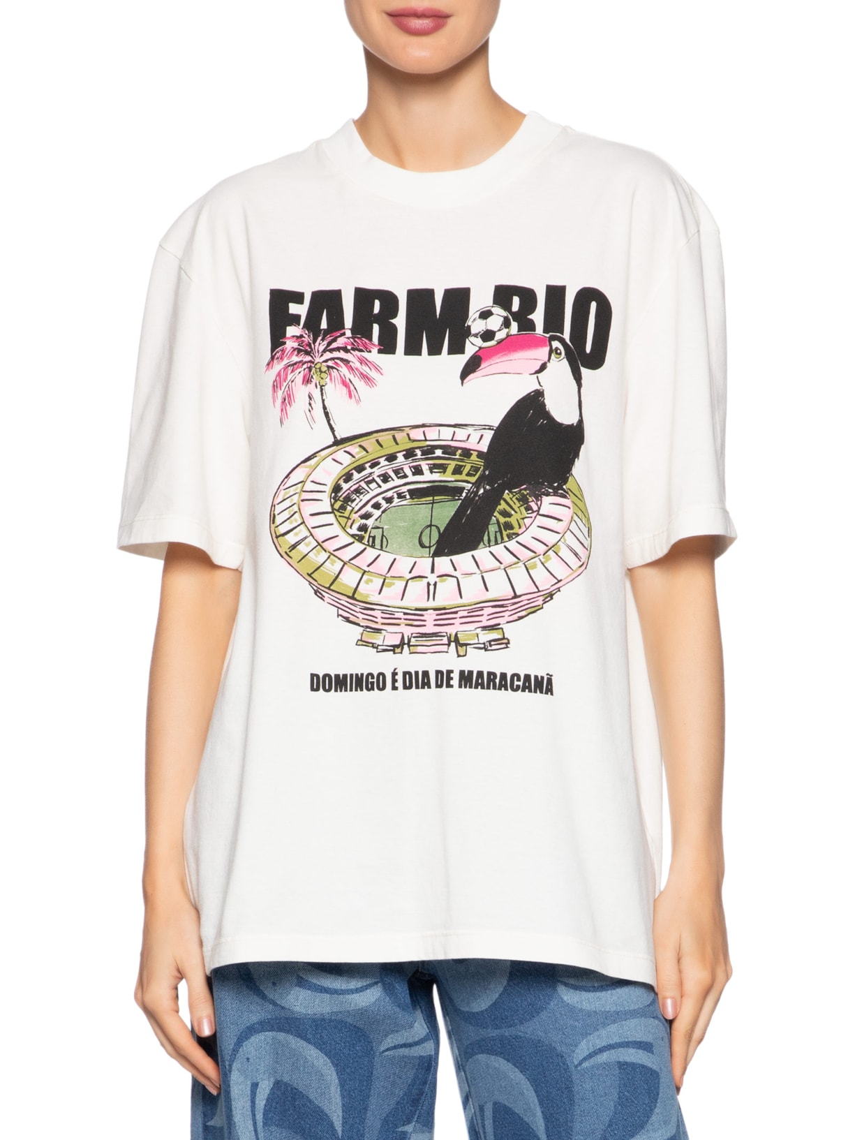 Camiseta Feminina Média Maracanã Off White Farm