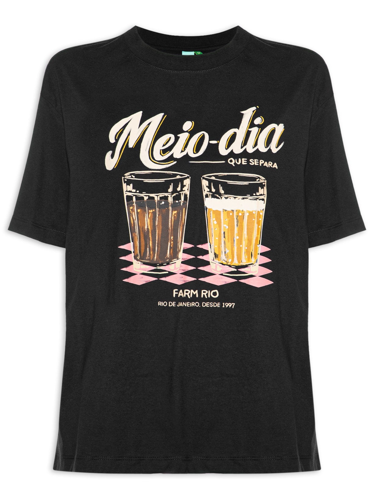 Camiseta Feminina Média Meio Dia – Preto Farm
