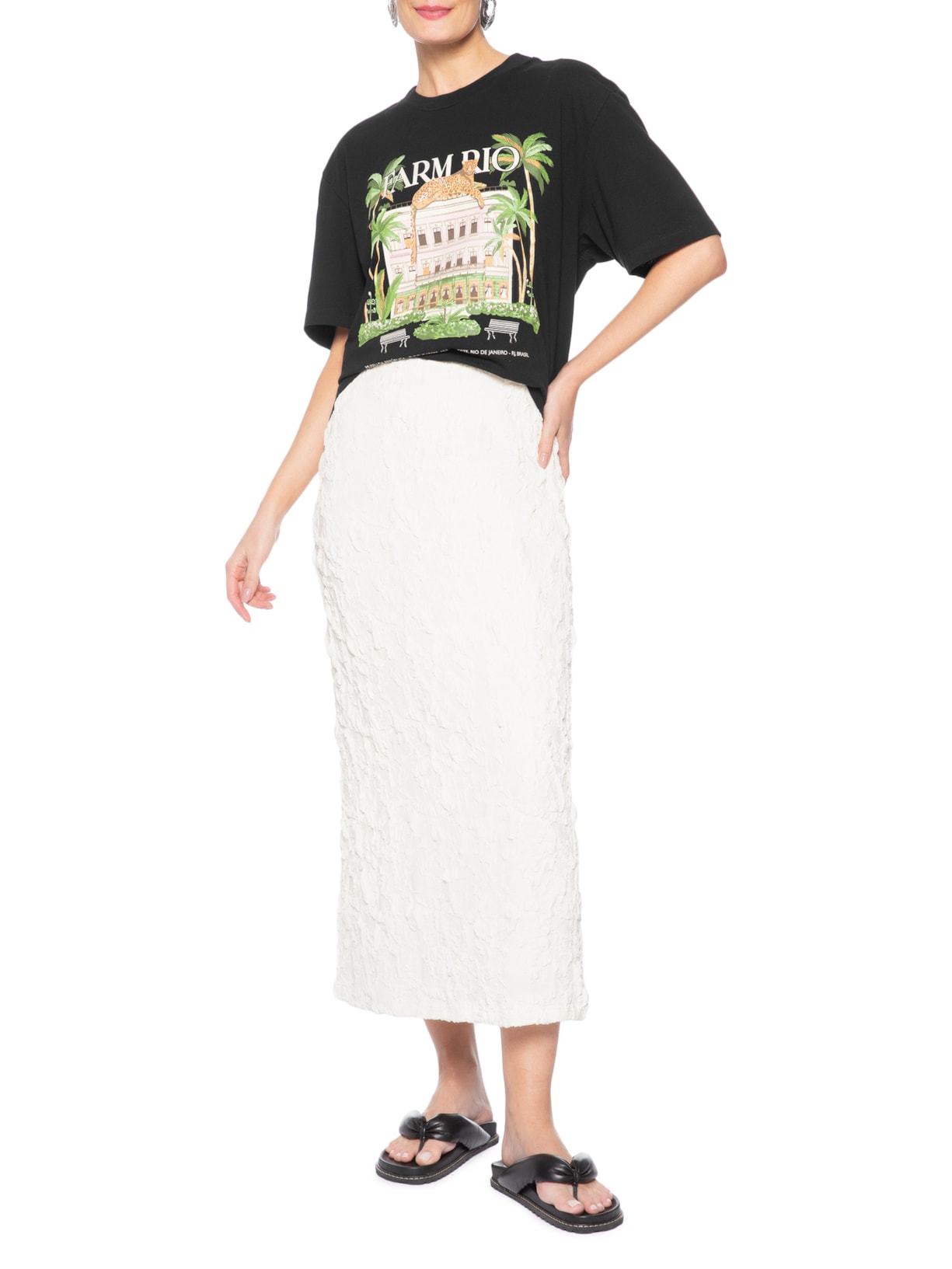 Camiseta Feminina Média Museu Da República Preto Farm