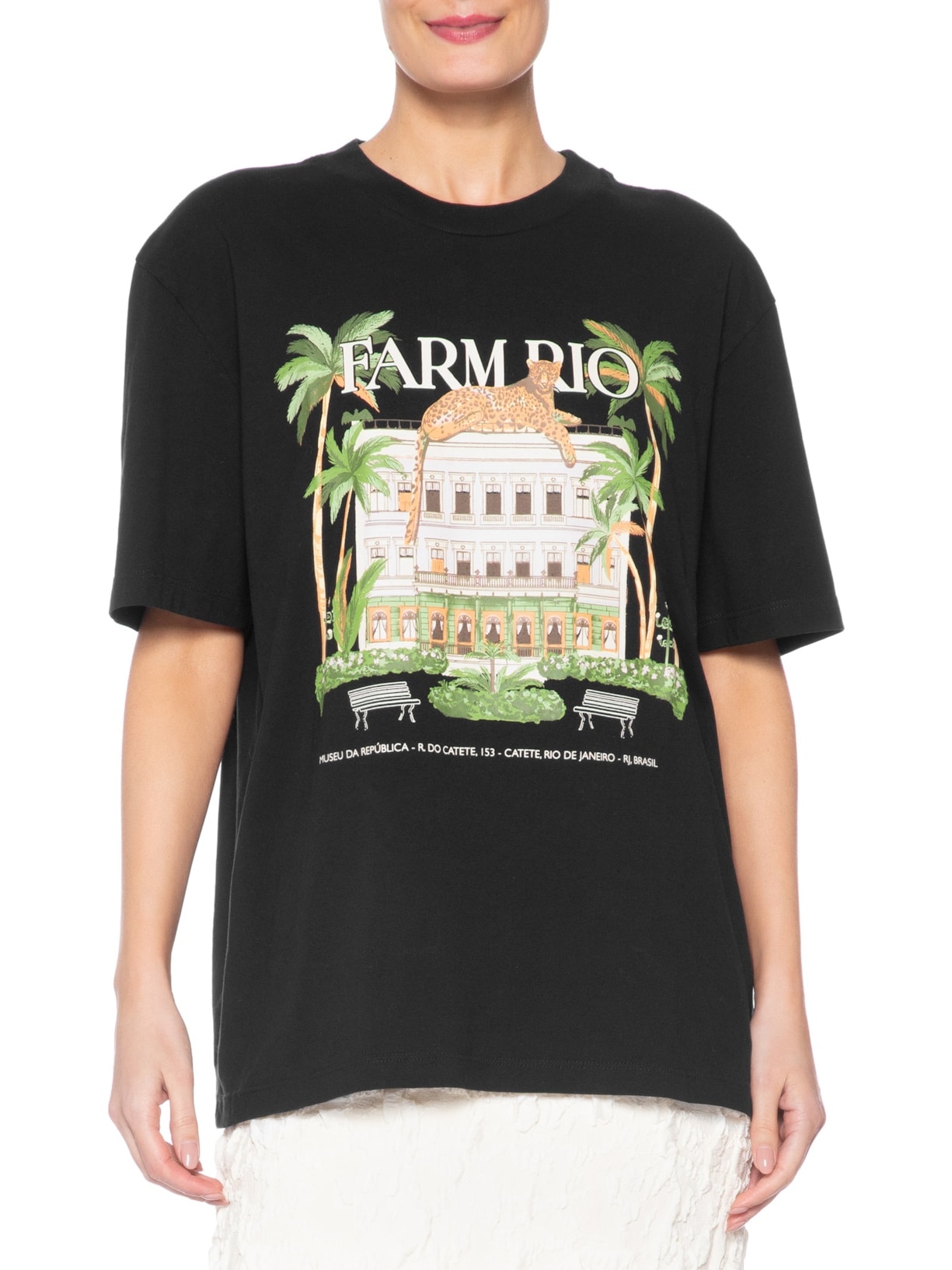 Camiseta Feminina Média Museu Da República Preto Farm