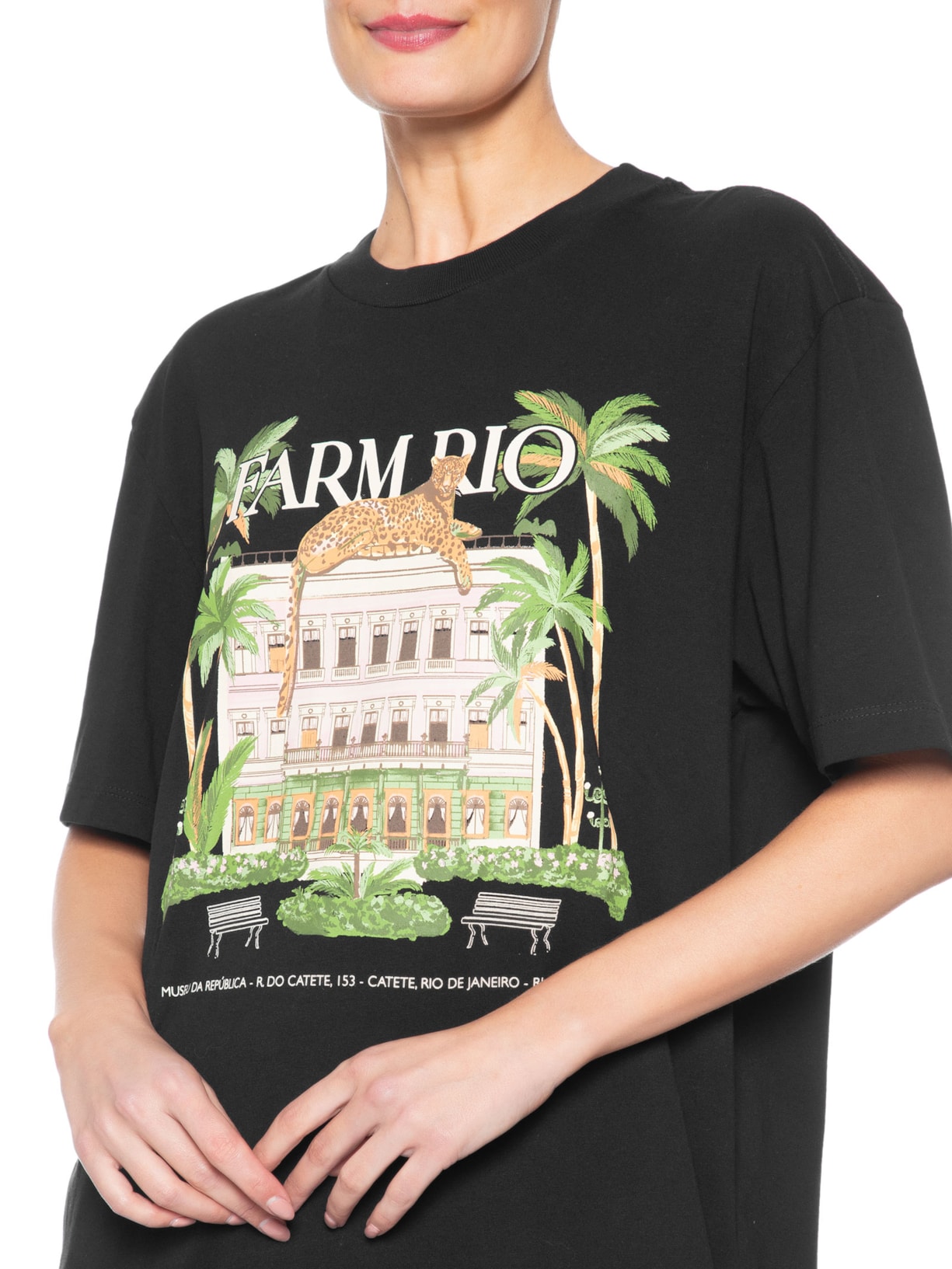 Camiseta Feminina Média Museu Da República Preto Farm