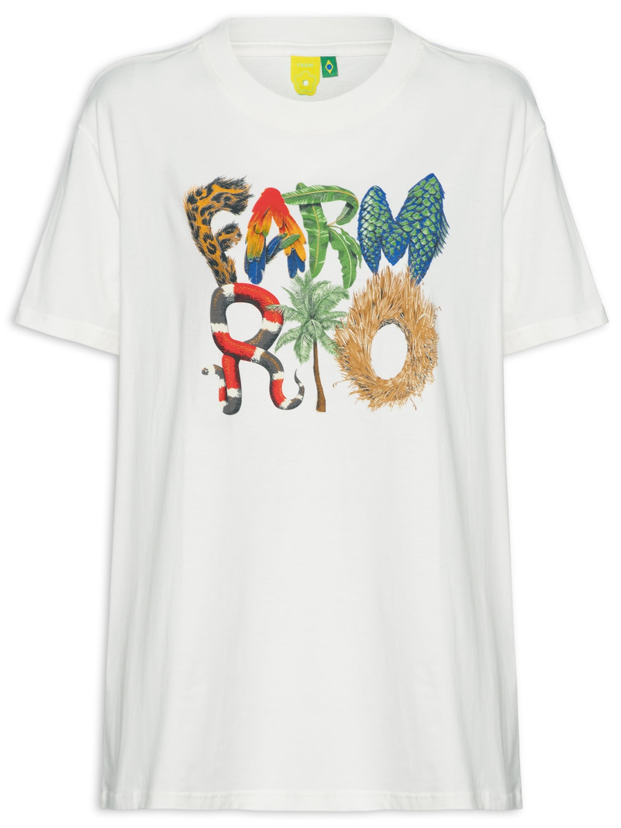 Camiseta Feminina Média Natureza - Off White
