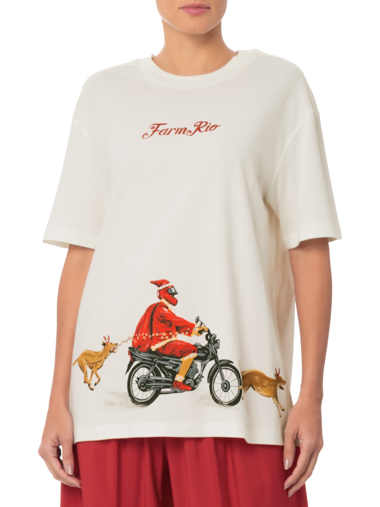 Camiseta Feminina Media Noel Brasileiro Branco Farm