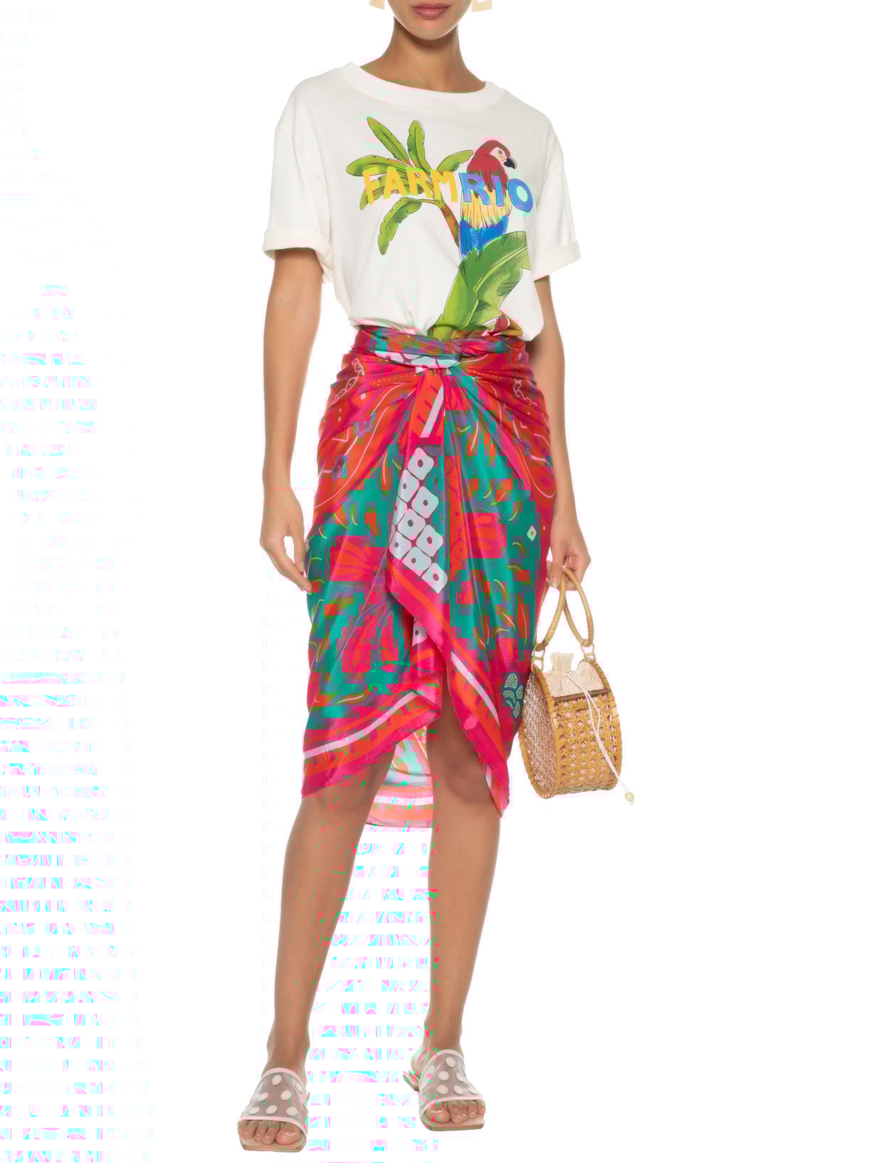 Camiseta Feminina Média Off White Farm