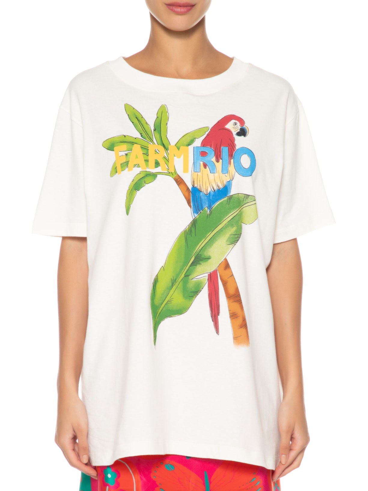 Camiseta Feminina Média Off White Farm