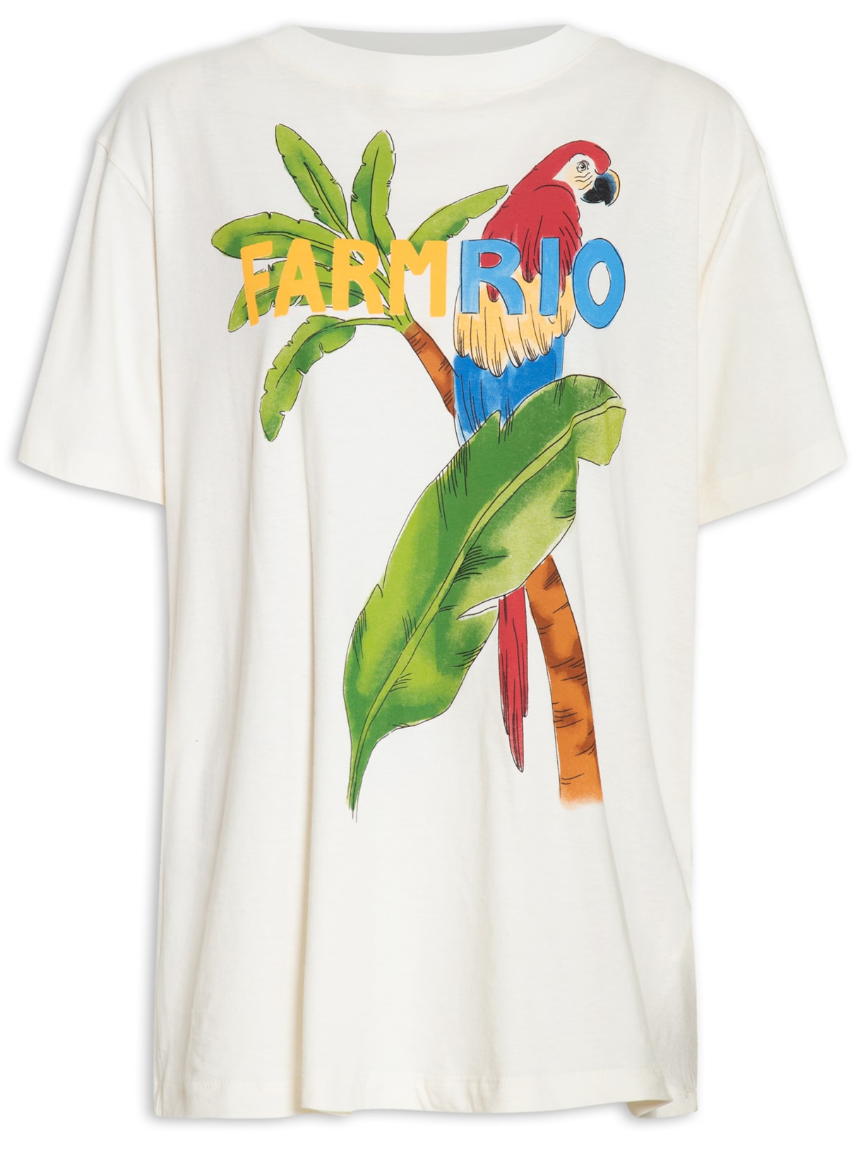 Camiseta Feminina Média Off White Farm