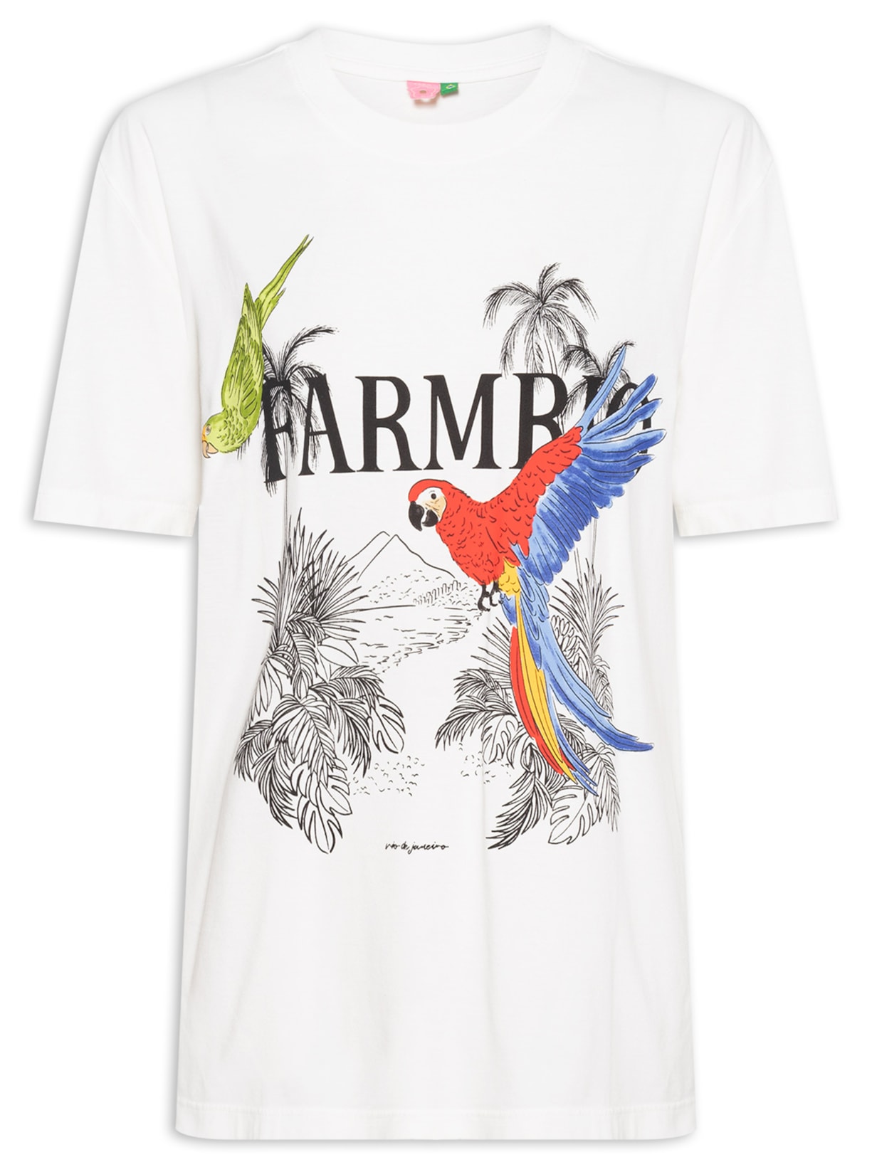 Camiseta Feminina Média Paisagem Ipanema - Branco