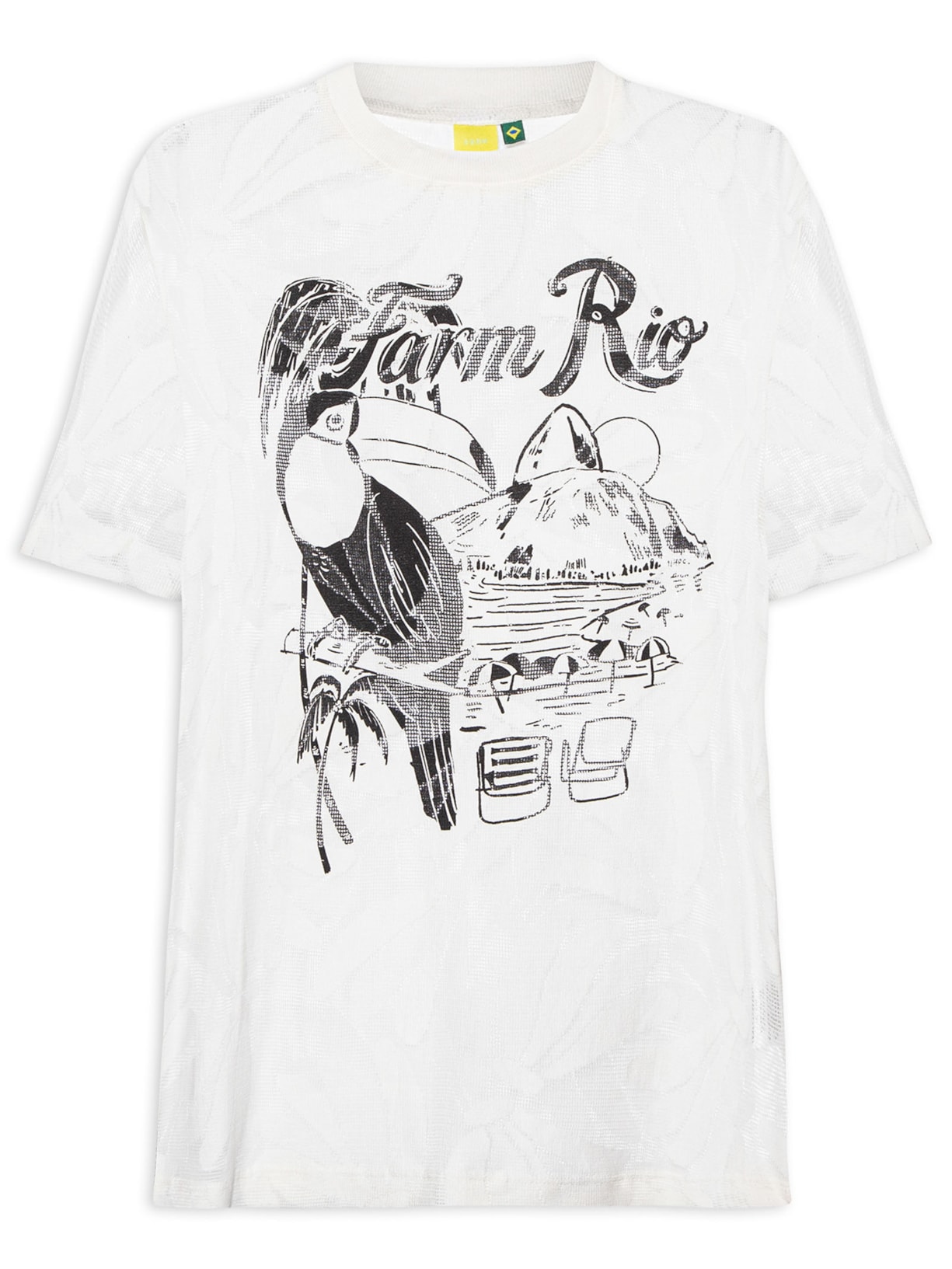 Camiseta Feminina Média Renda Tucano Praia - Branco