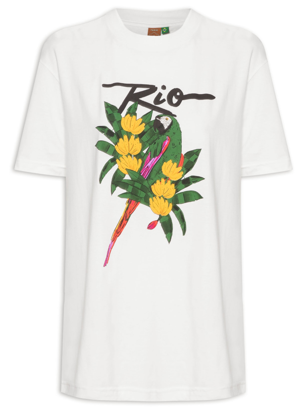 Camiseta Feminina Média Rio Arara - Off White