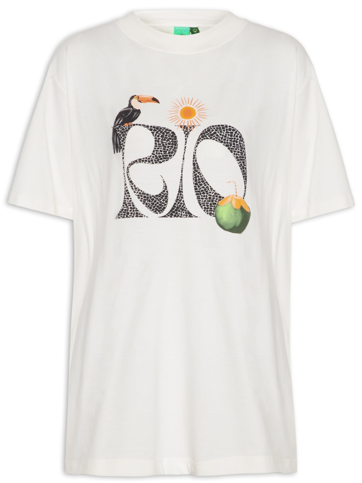 Camiseta Feminina Média Rio - Branco