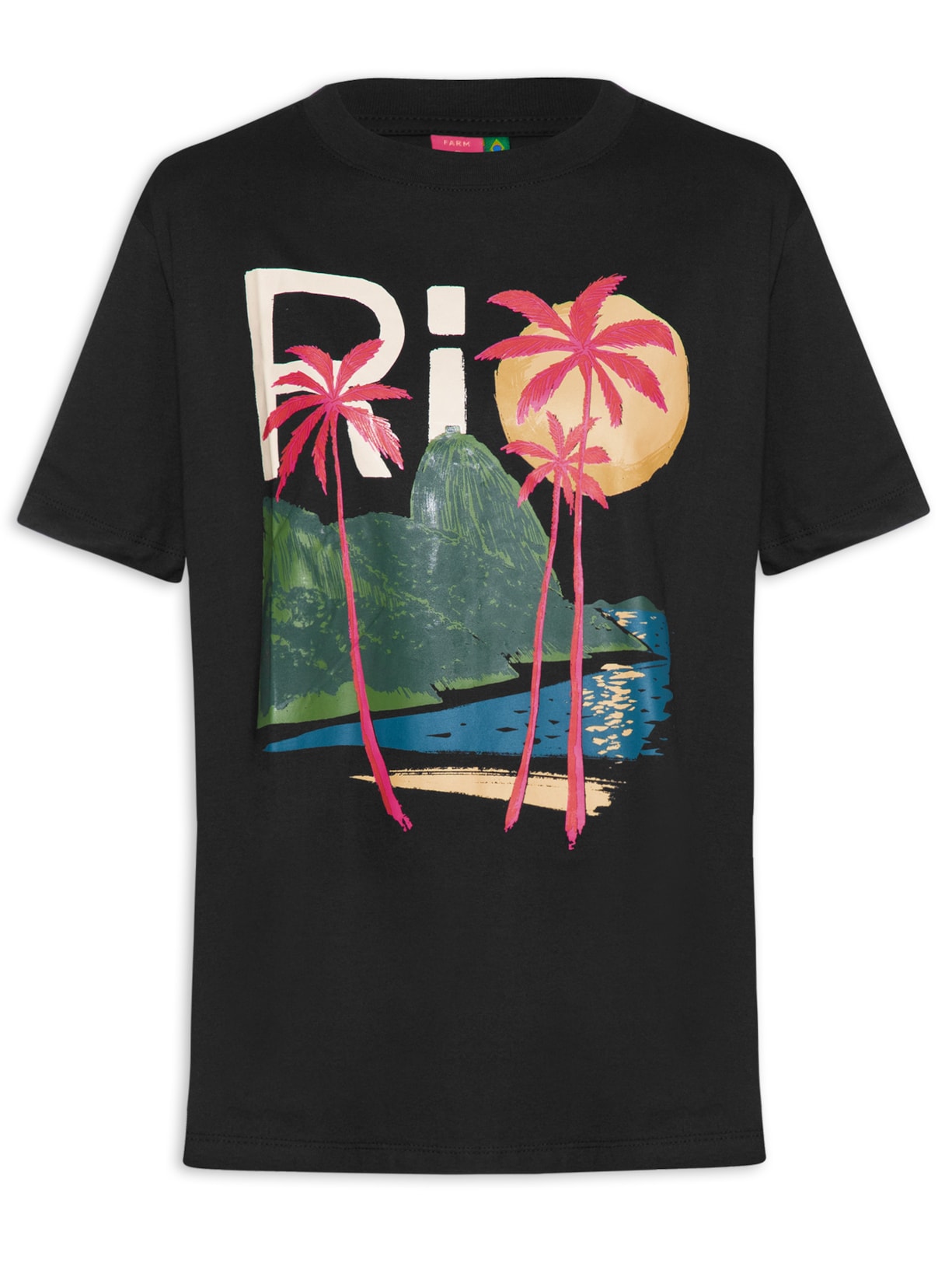 Camiseta Feminina Média Rio - Preto
