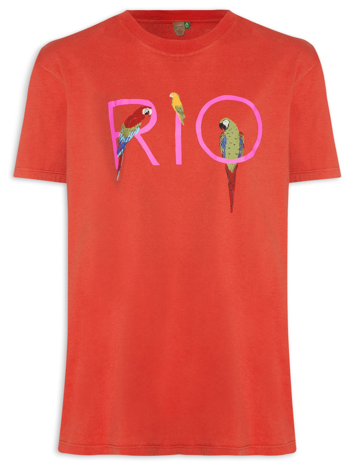 Camiseta Feminina Média Rio - Vermelho