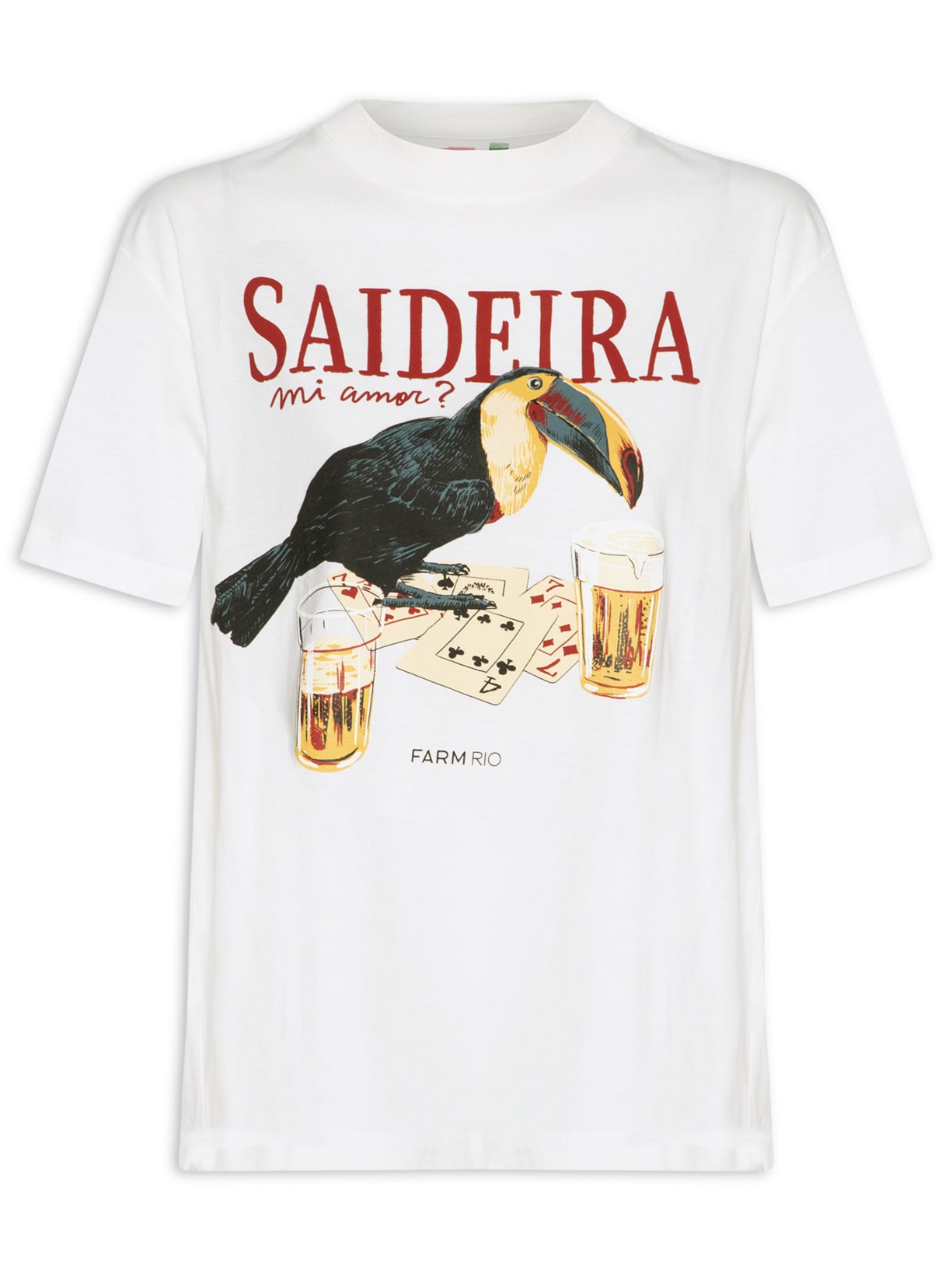 Camiseta Feminina Média Saideira - Branco