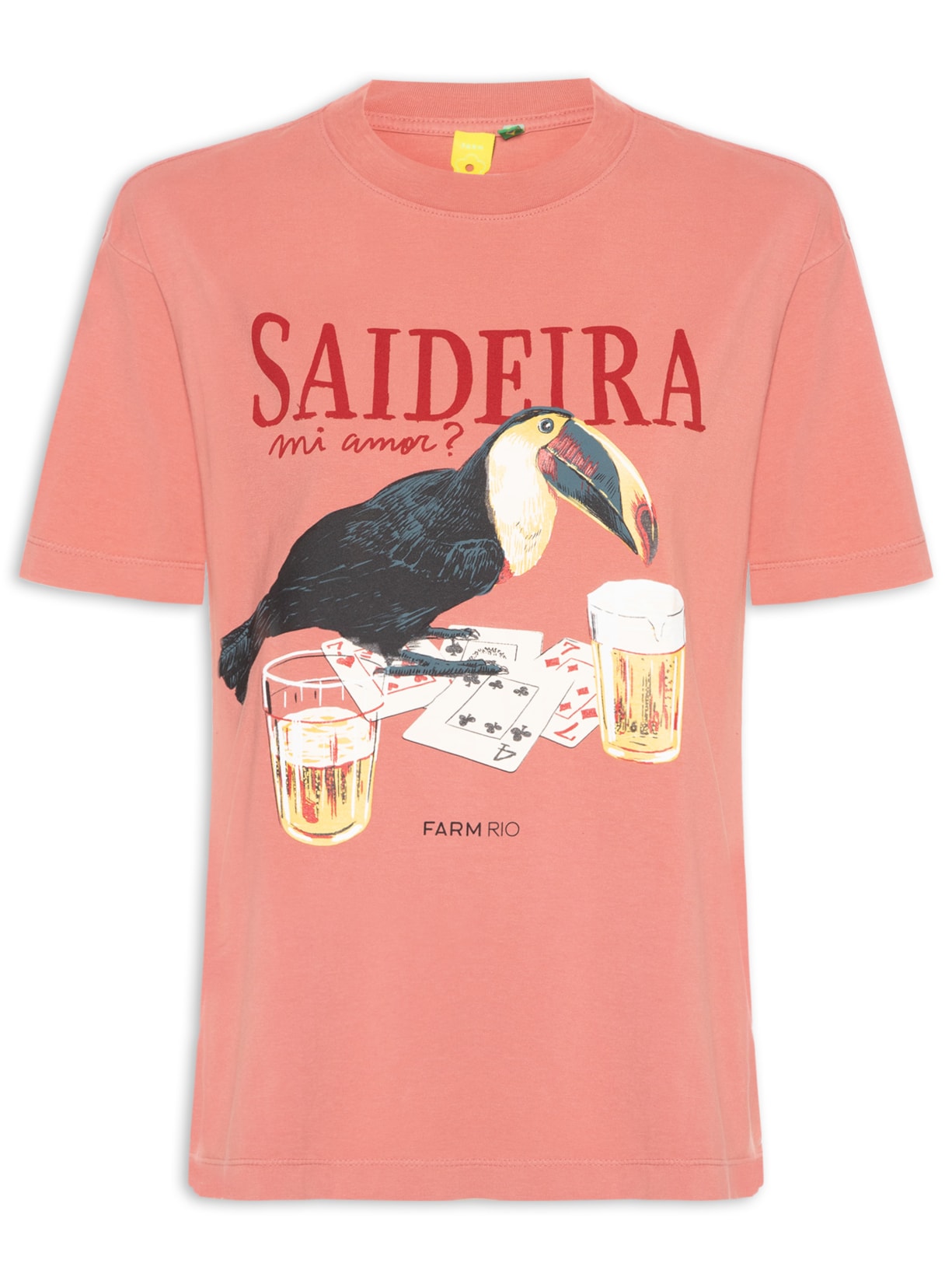 Camiseta Feminina Média Saideira - Rosa