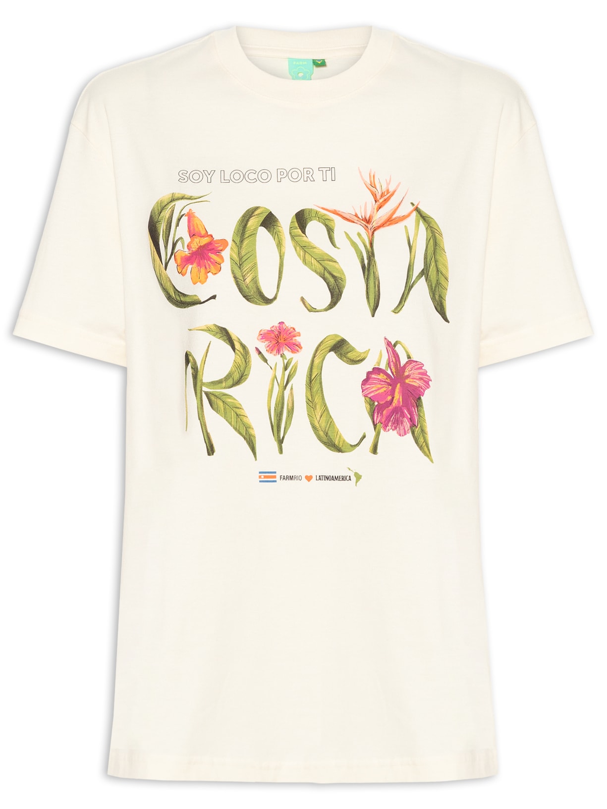 Camiseta Feminina Média Soy Costa Rica - Branca