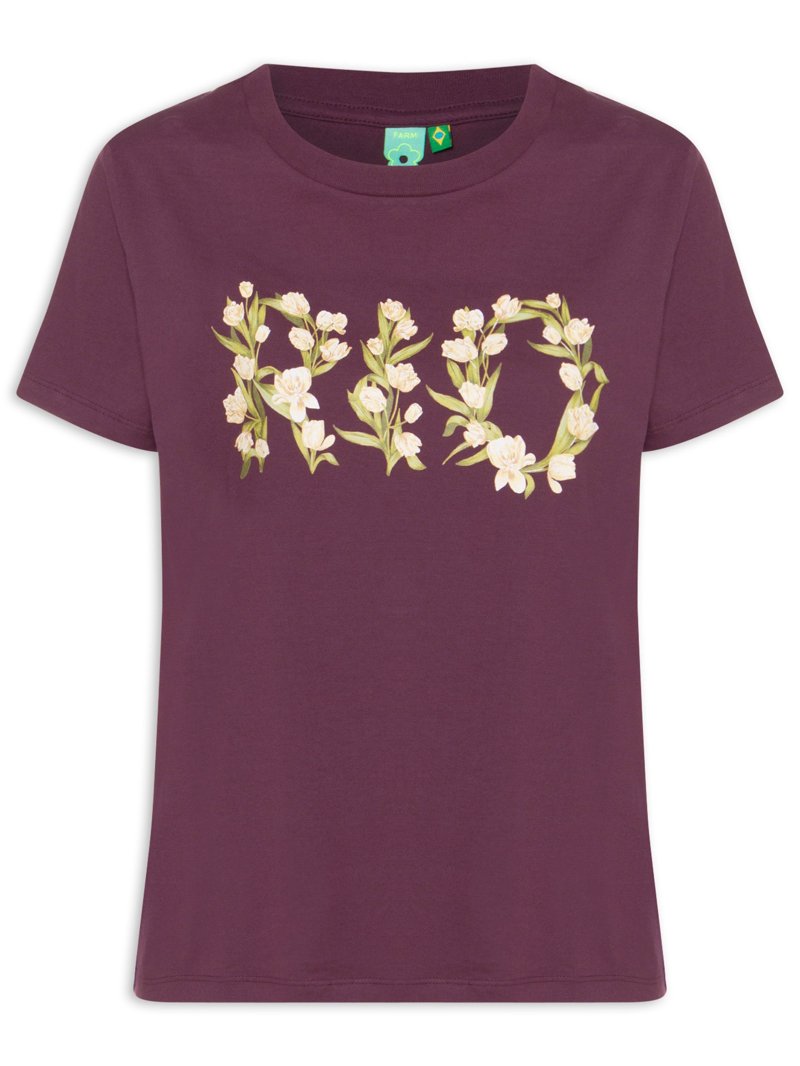 Camiseta Feminina Média Tulipa Rio - Roxo - Farm
