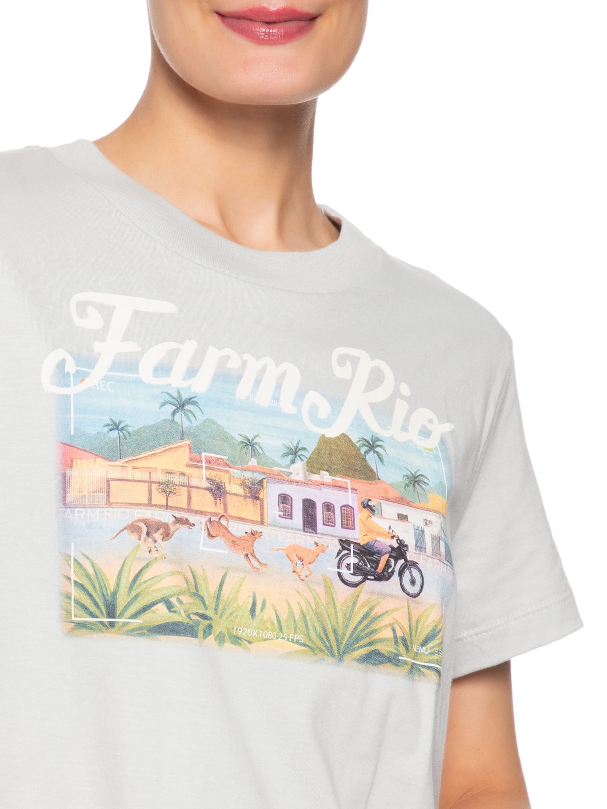 Camiseta Feminina Média Vira Lata Azul Farm