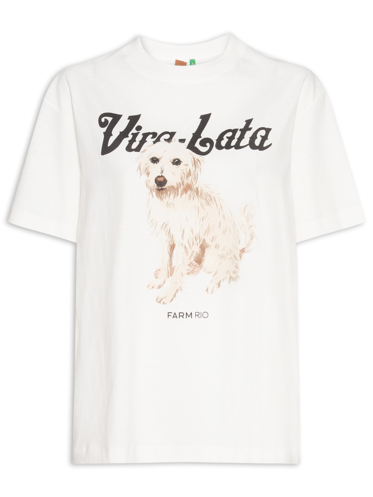 Camiseta Feminina Média Vita Lata Fiapo De Manga - Branco