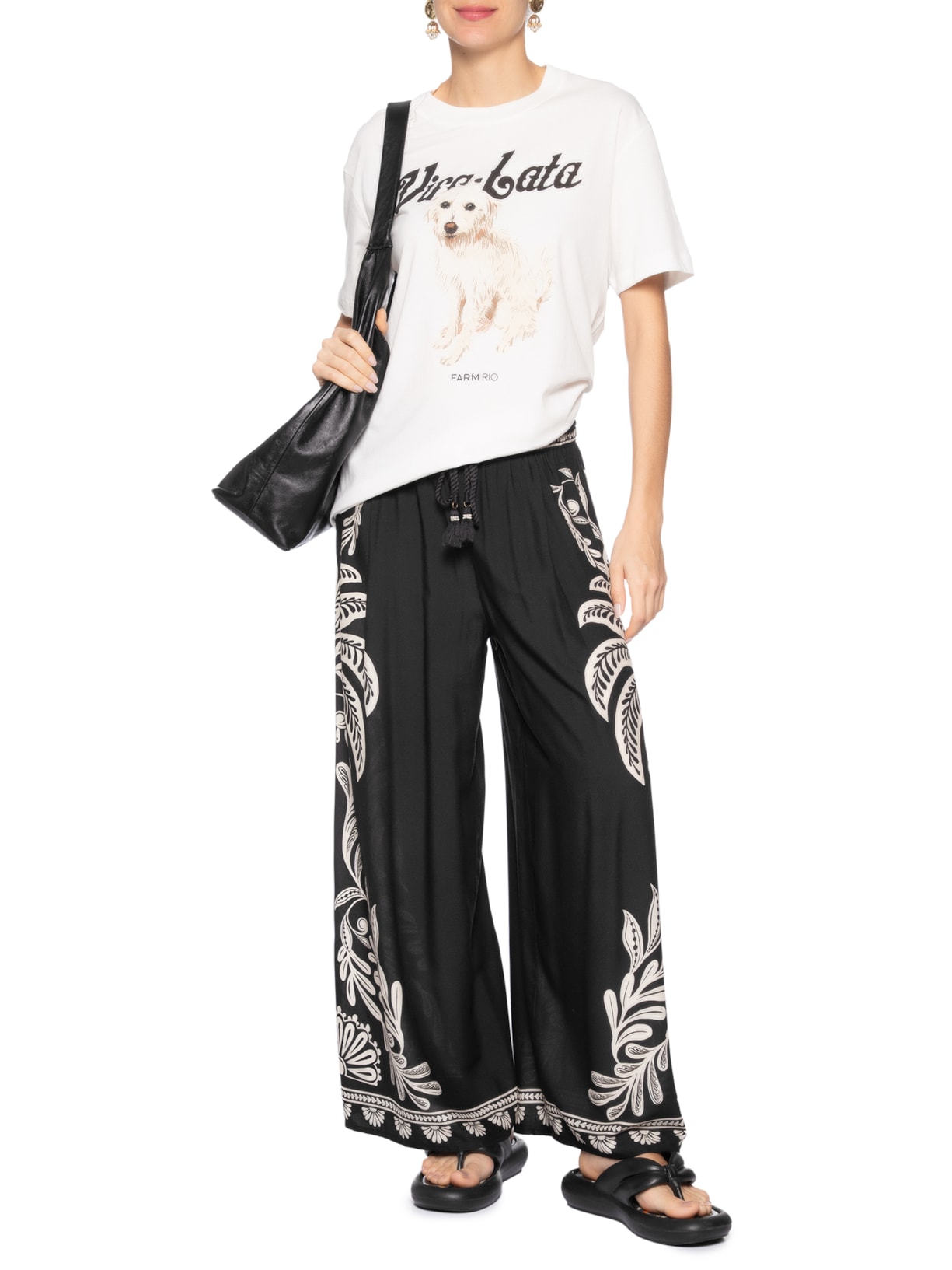 Camiseta Feminina Média Vita Lata Fiapo De Manga Branco Farm
