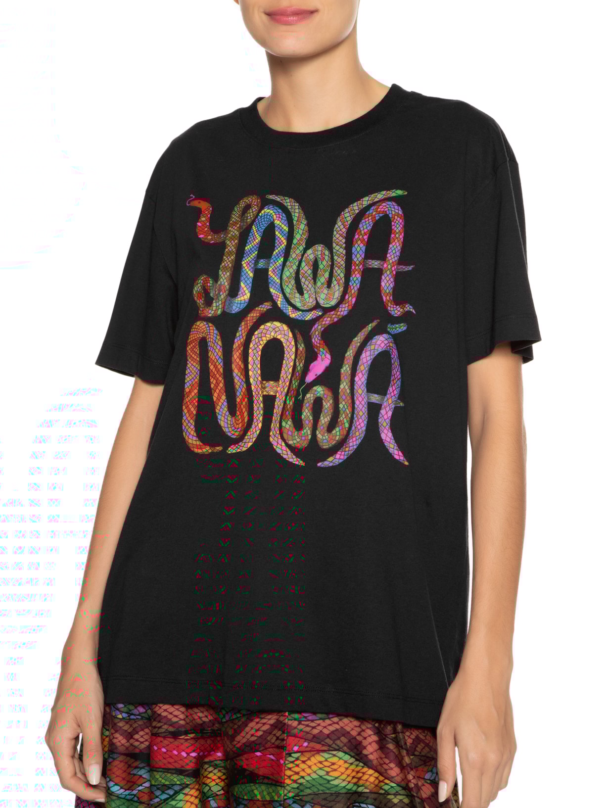 Camiseta Feminina Média Yawanawa Preto Farm