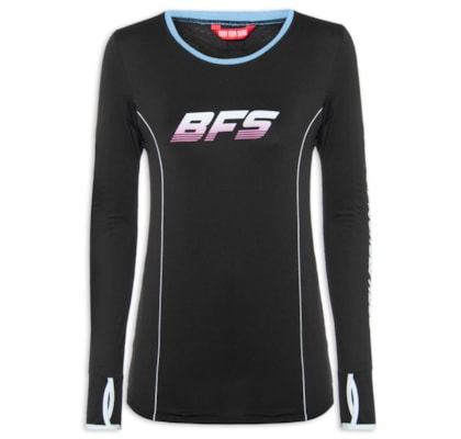 Camiseta Feminina Ml Estampada Pop - Preto