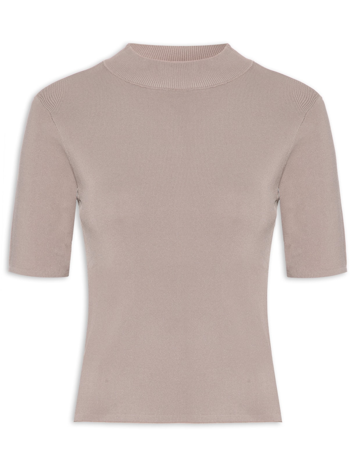Camiseta Feminina Modal Com Gola - Marrom