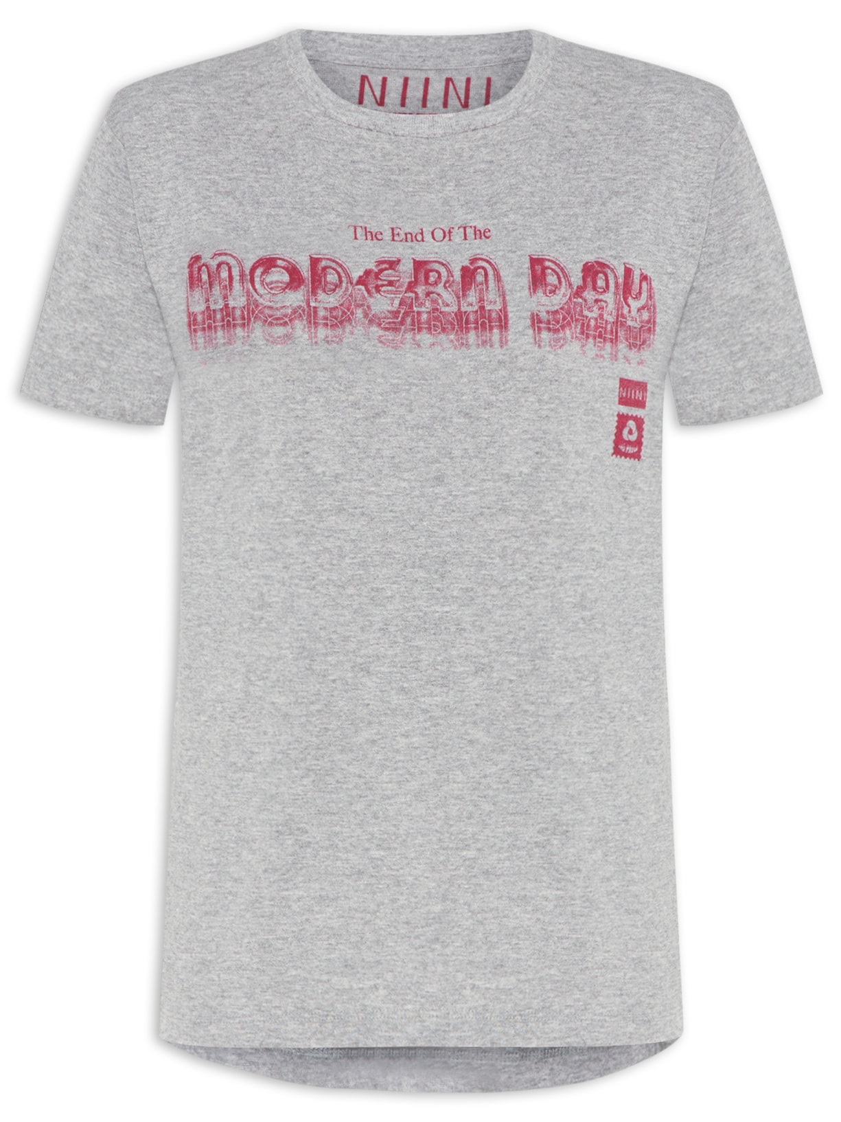 Camiseta Feminina Modern Day Mescla Cinza Niini