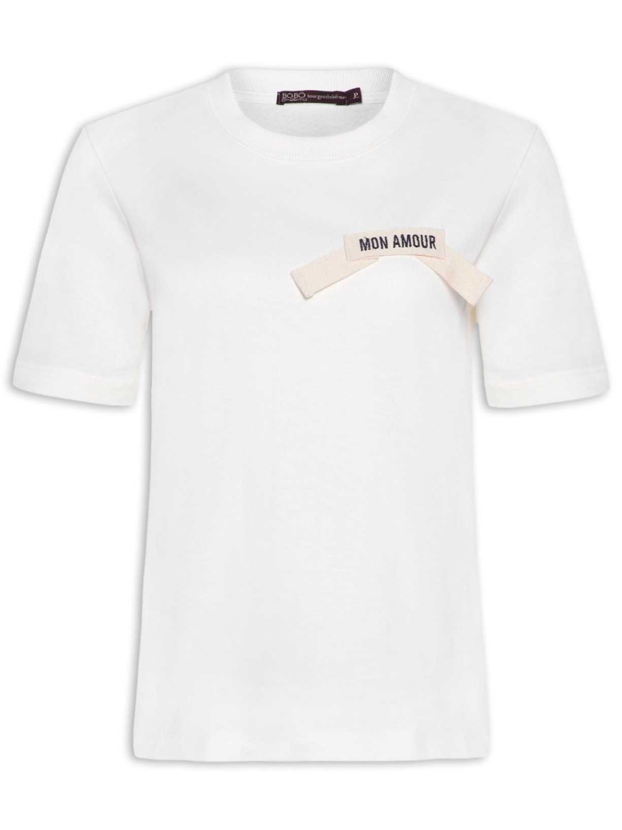 Camiseta Feminina Mon Amour Off White Bo.bô