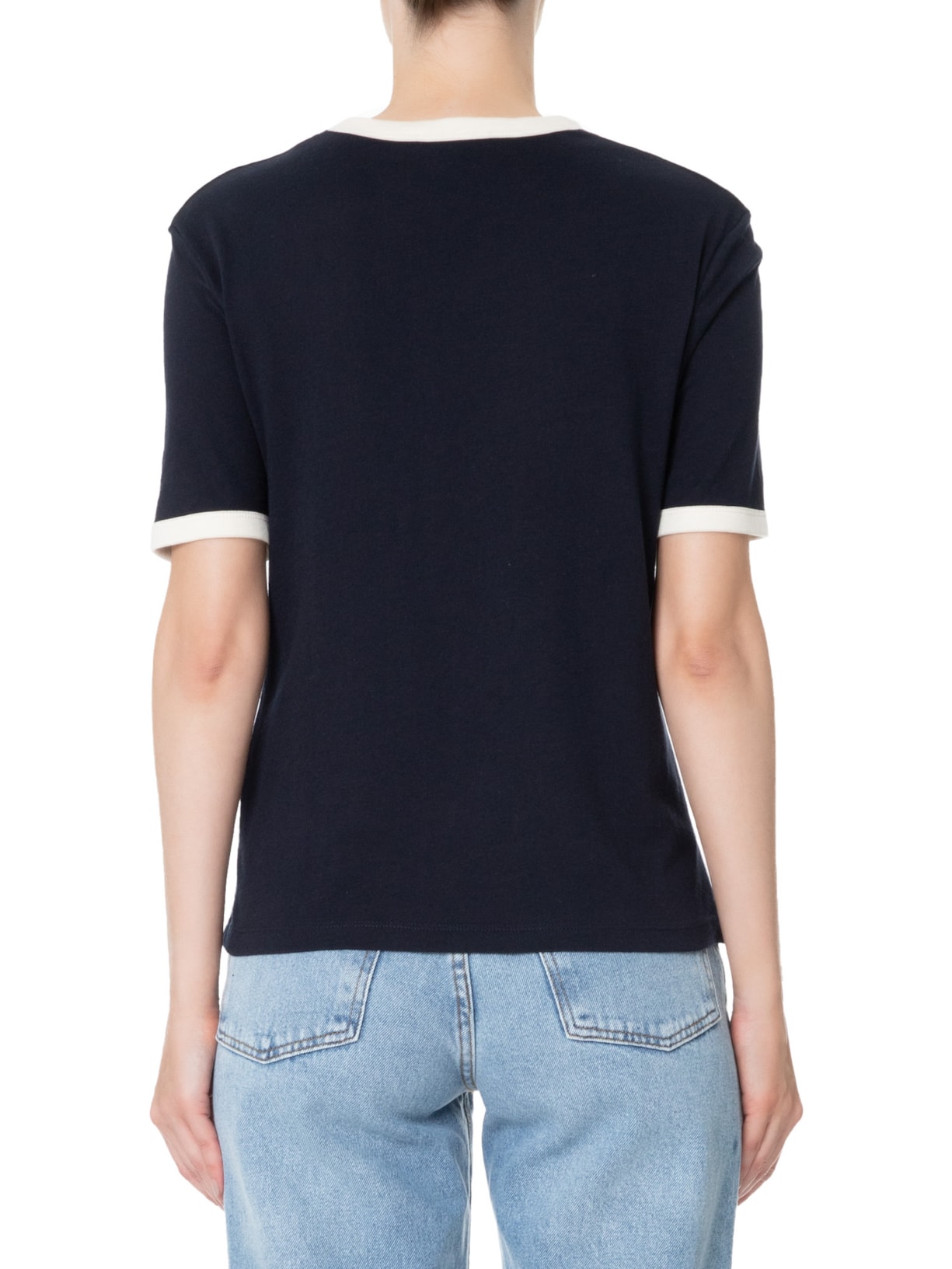 Camiseta Feminina Monotype Flocado Azul Tommy Hilfiger