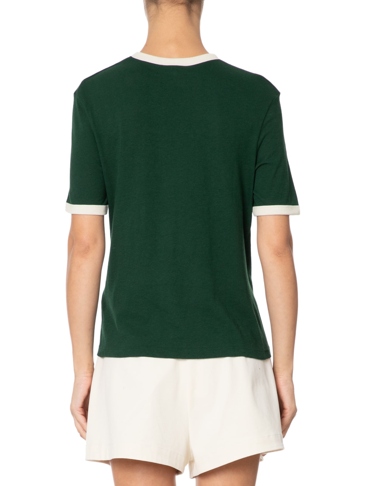 Camiseta Feminina Monotype Flocado Verde Tommy Hilfiger