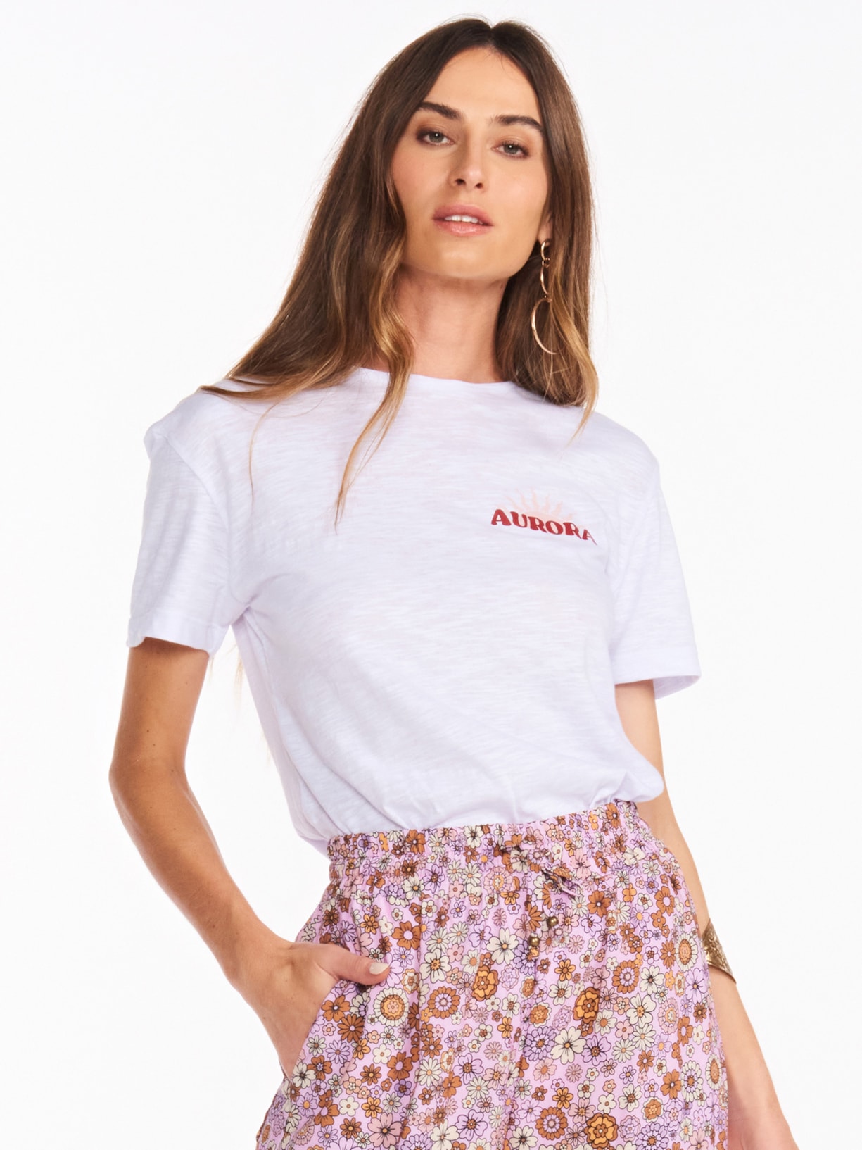 Camiseta Feminina Morning Sun Branco Triya