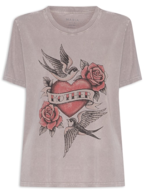 Camiseta Feminina Mother - Cinza