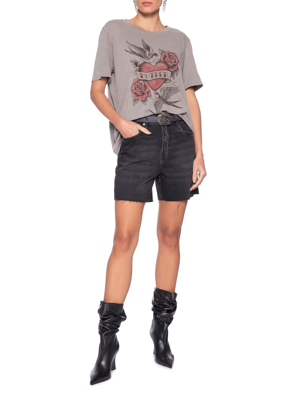 Camiseta Feminina Mother Cinza Maria Filó