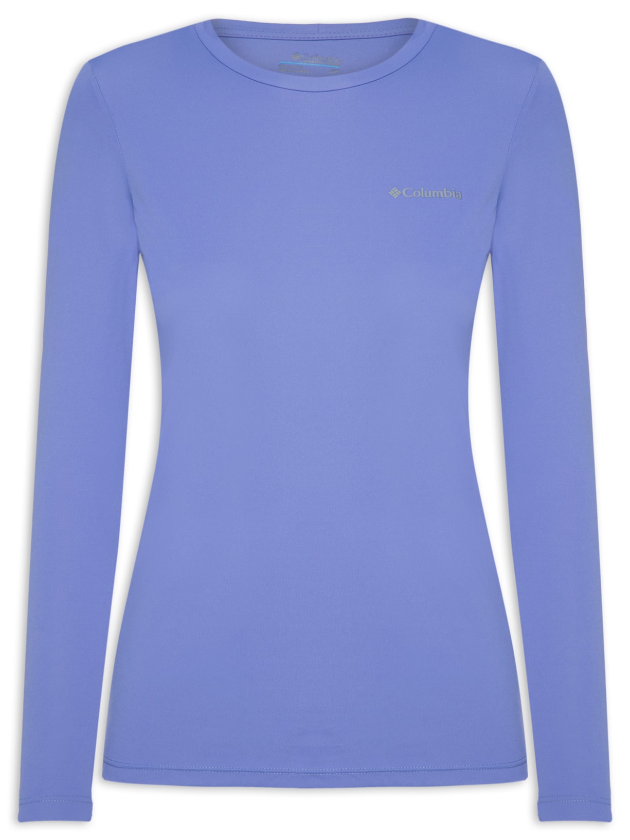 Camiseta Feminina Neblina Manga Longa Azul Columbia