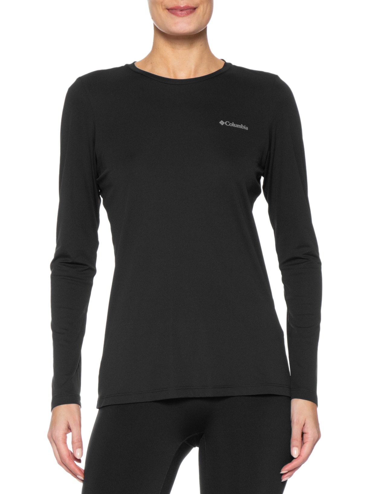 Camiseta Feminina Neblina Manga Longa Preto Columbia