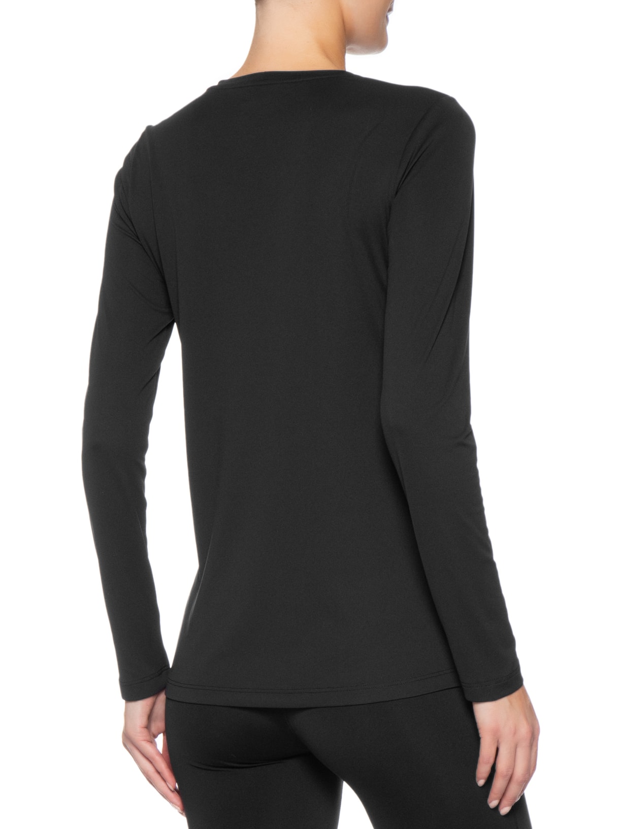 Camiseta Feminina Neblina Manga Longa Preto Columbia