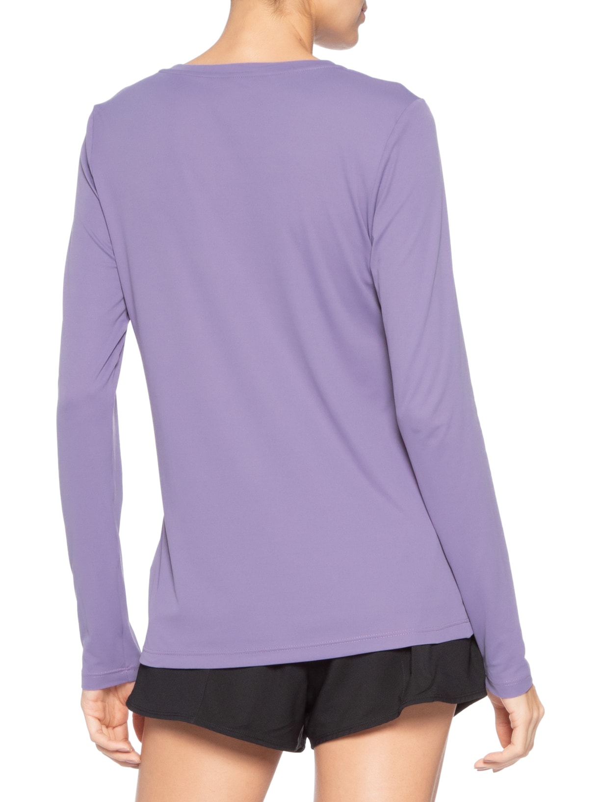 Camiseta Feminina Neblina Manga Longa Roxo Columbia