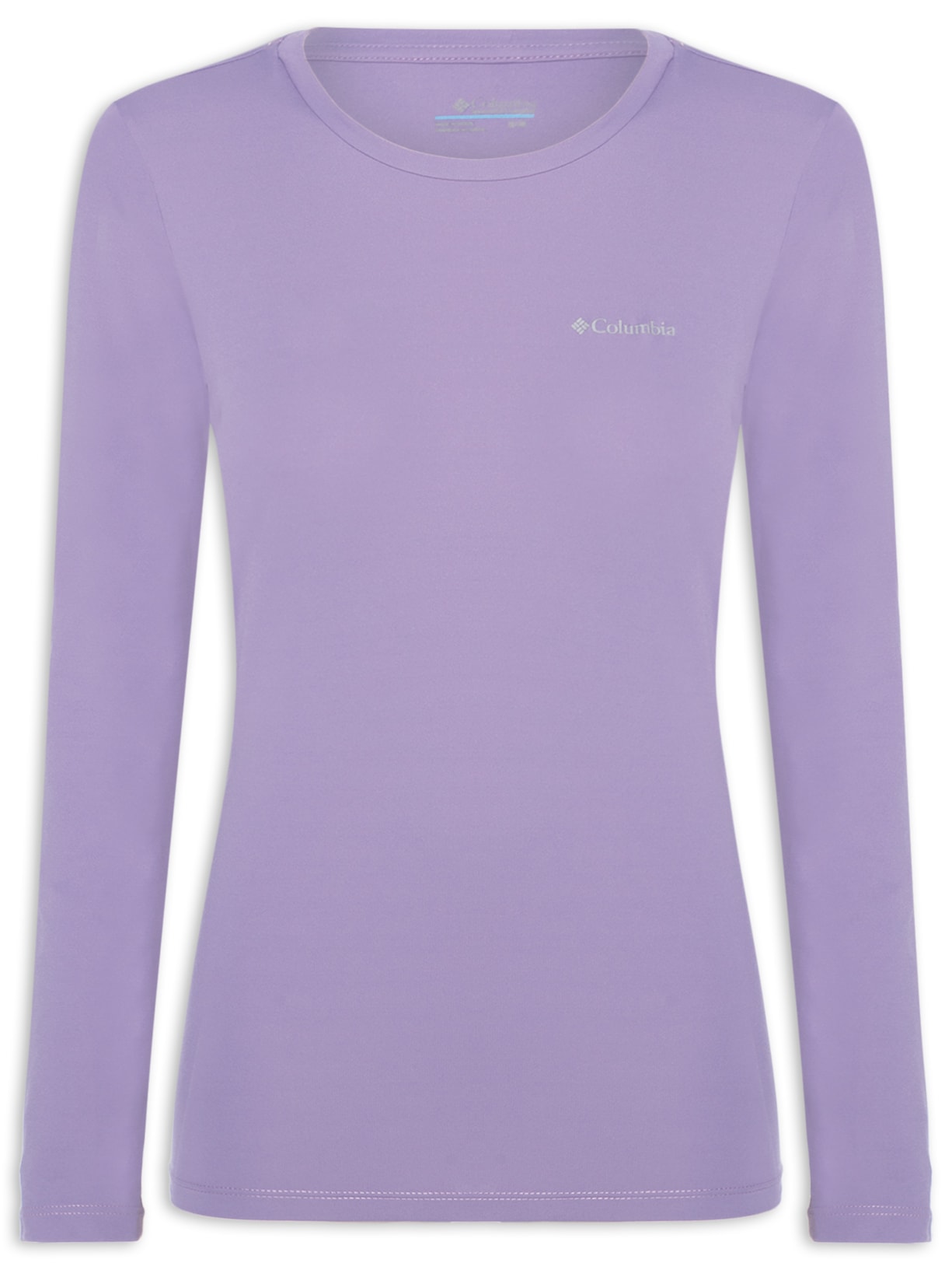 Camiseta Feminina Neblina Manga Longa Roxo Columbia