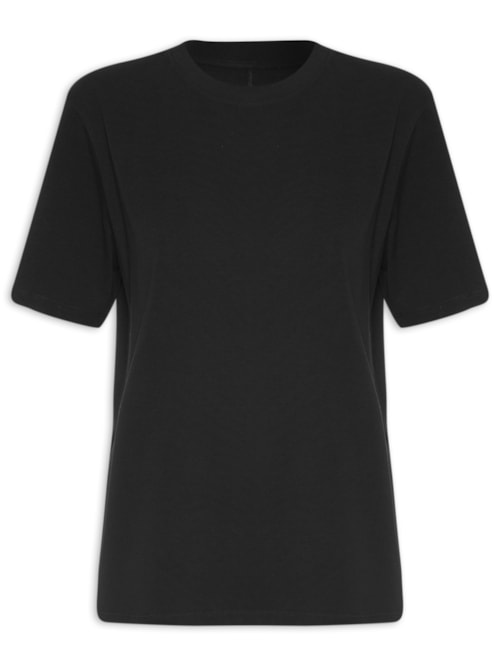 Camiseta Feminina New Comfort Gola U - Preto