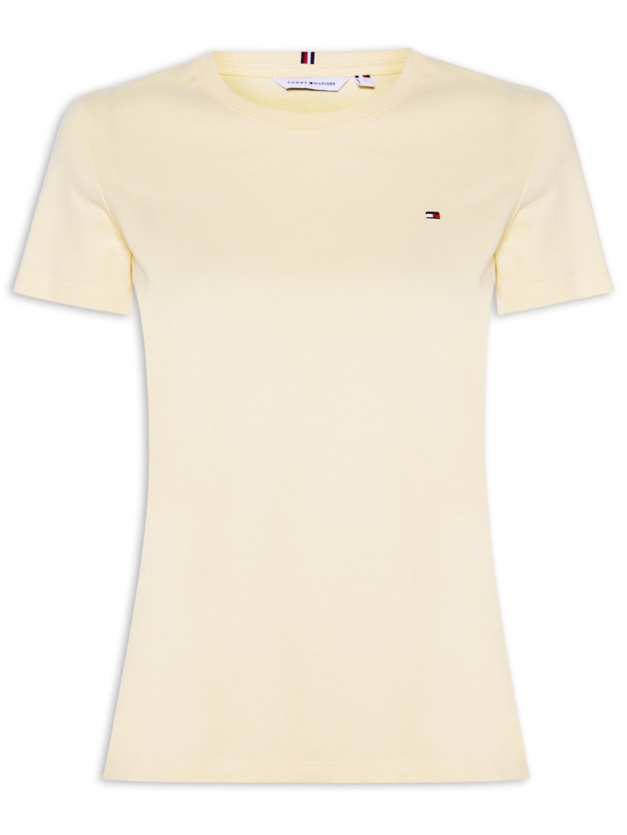 Camiseta Feminina New Crew Neck Amarelo Tommy Hilfiger