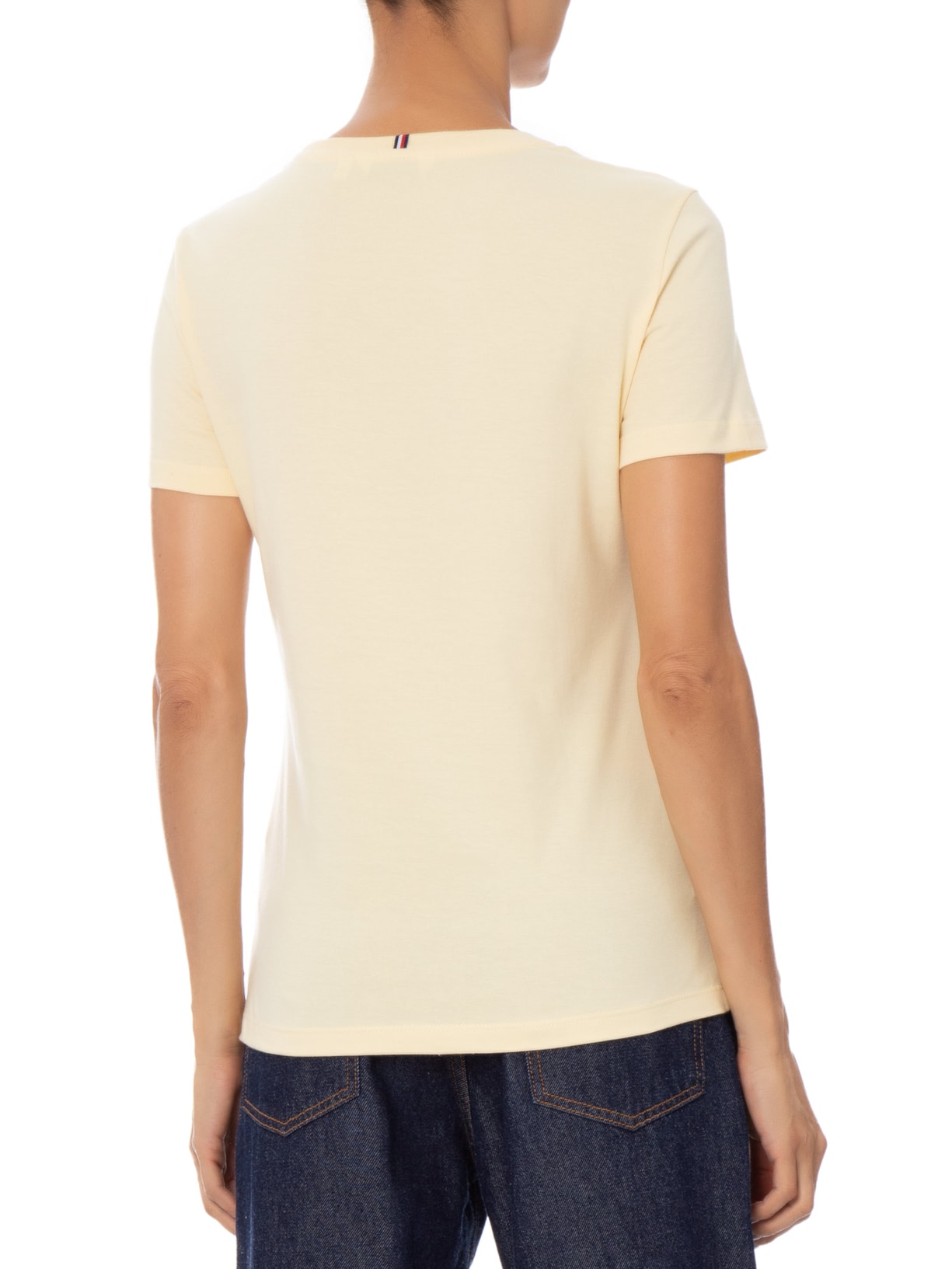 Camiseta Feminina New Crew Neck Amarelo Tommy Hilfiger