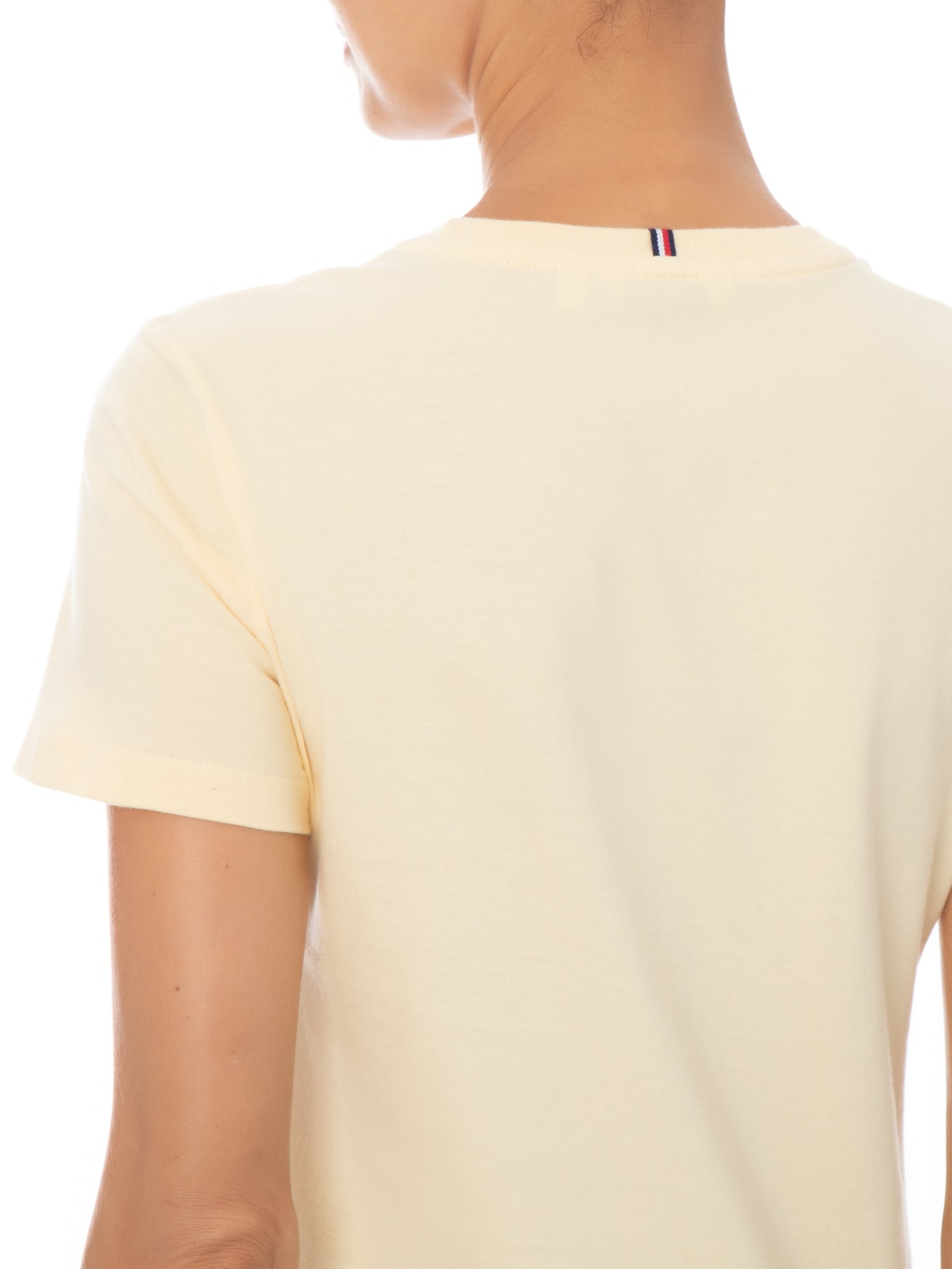 Camiseta Feminina New Crew Neck Amarelo Tommy Hilfiger