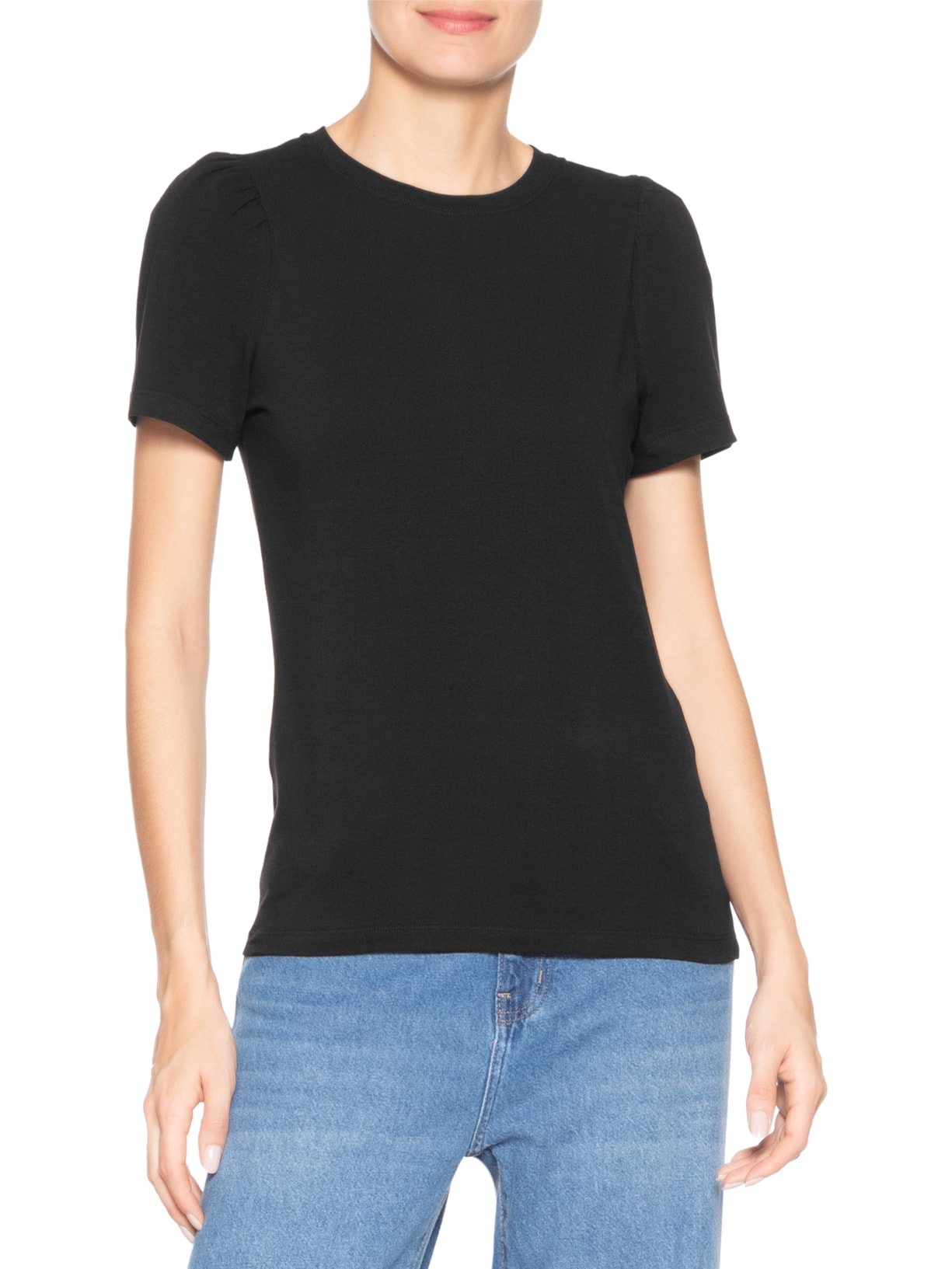Camiseta Feminina New Puff Preto Camys