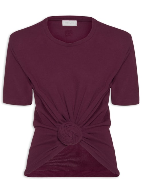 Camiseta Feminina Nó - Vinho