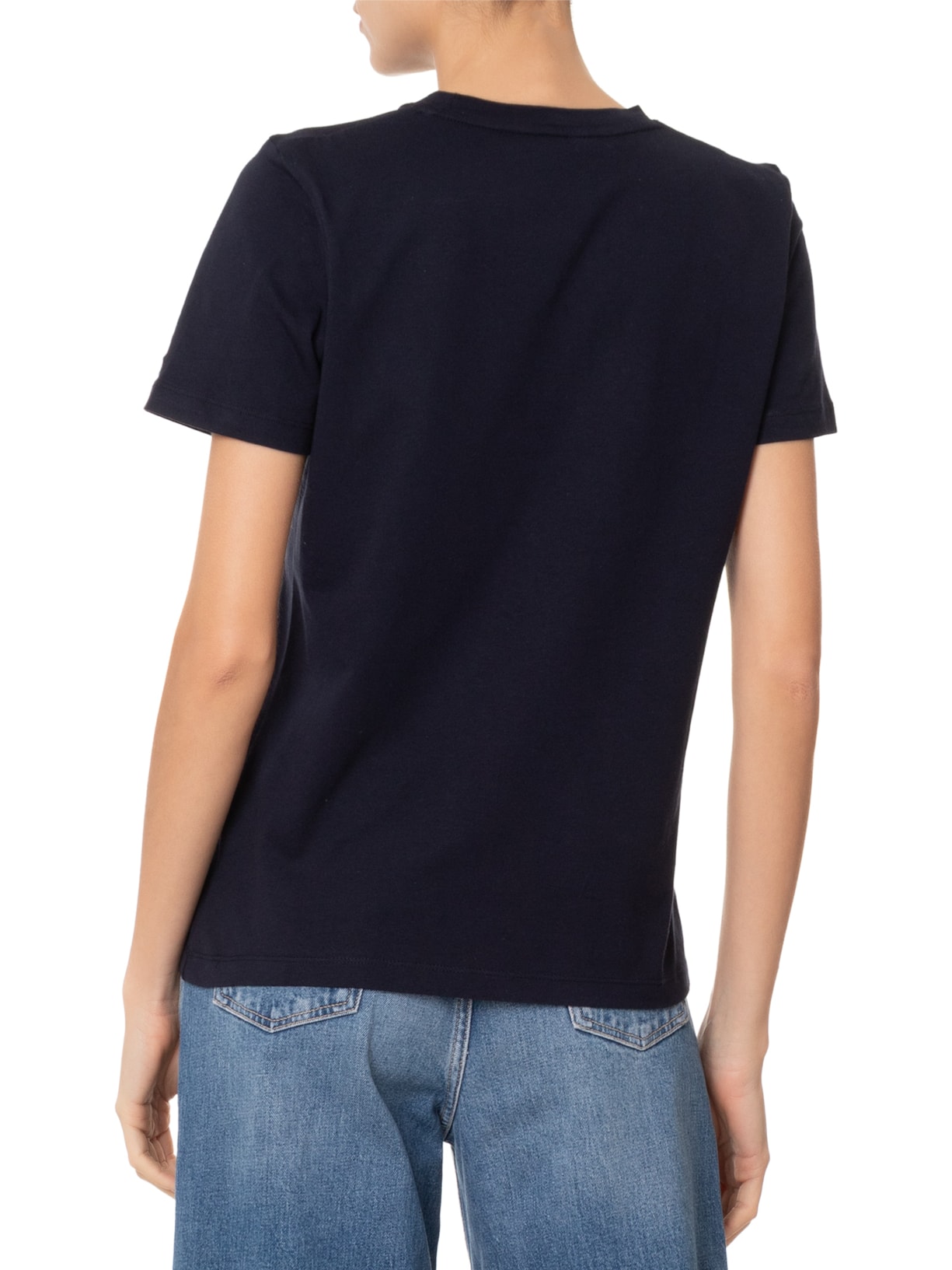 Camiseta Feminina Nos Script Regular Azul Tommy Hilfiger